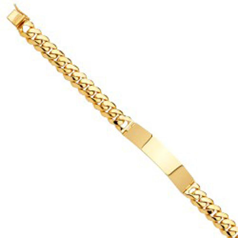 14K Yellow Gold Men's Link ID Bracelet