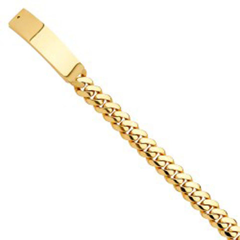 14K Yellow Gold Men's Link ID Bracelet