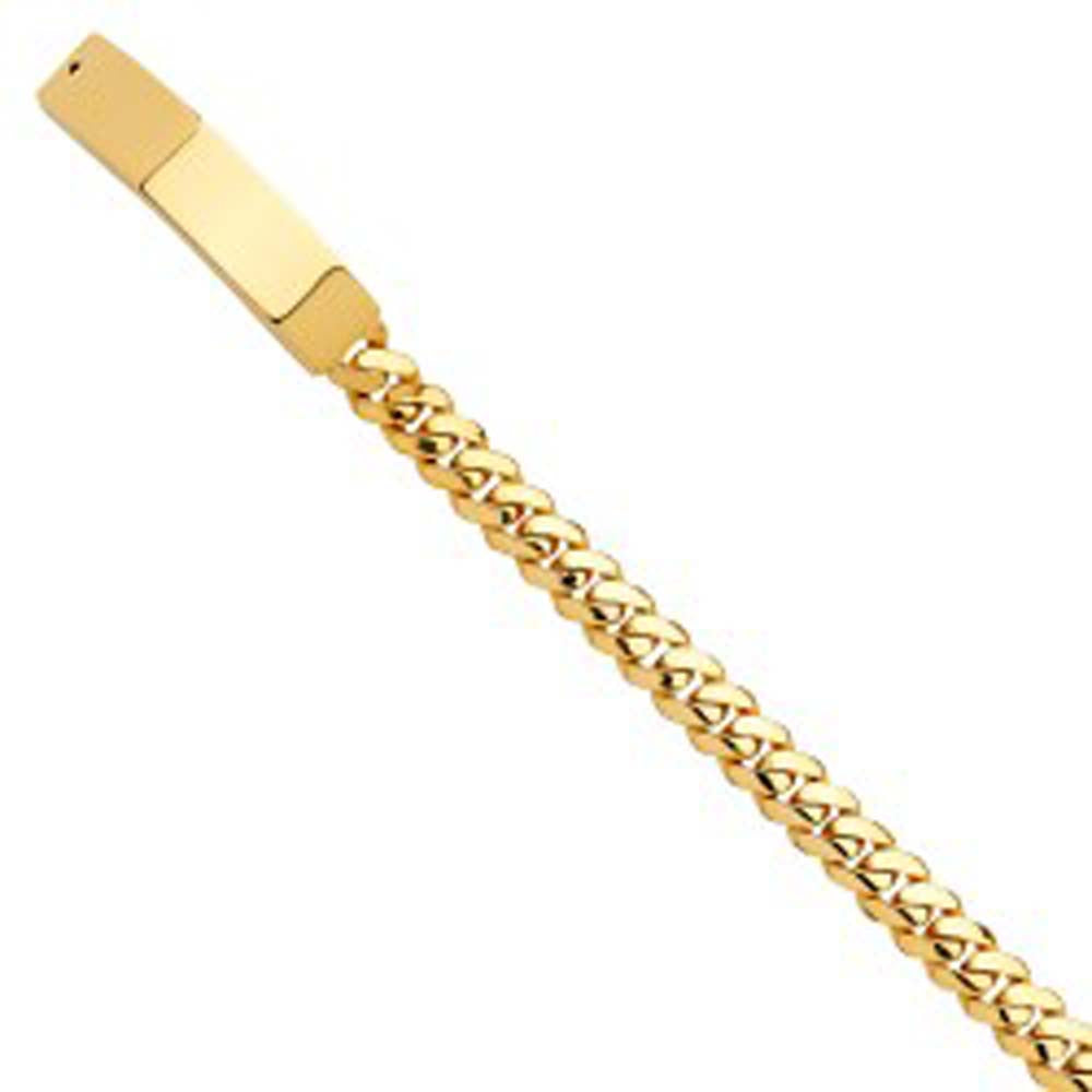 14K Yellow Gold Men's Link ID Bracelet