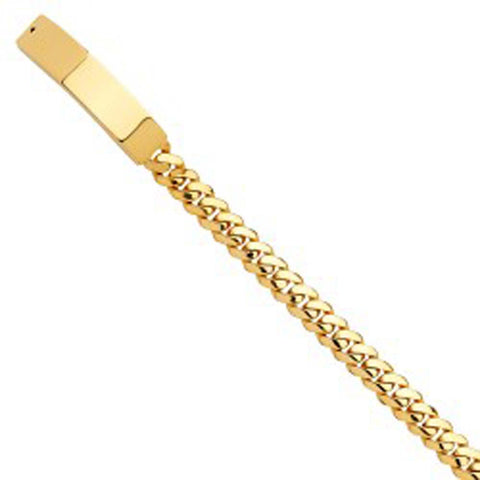 14K Yellow Gold Men's Link ID Bracelet