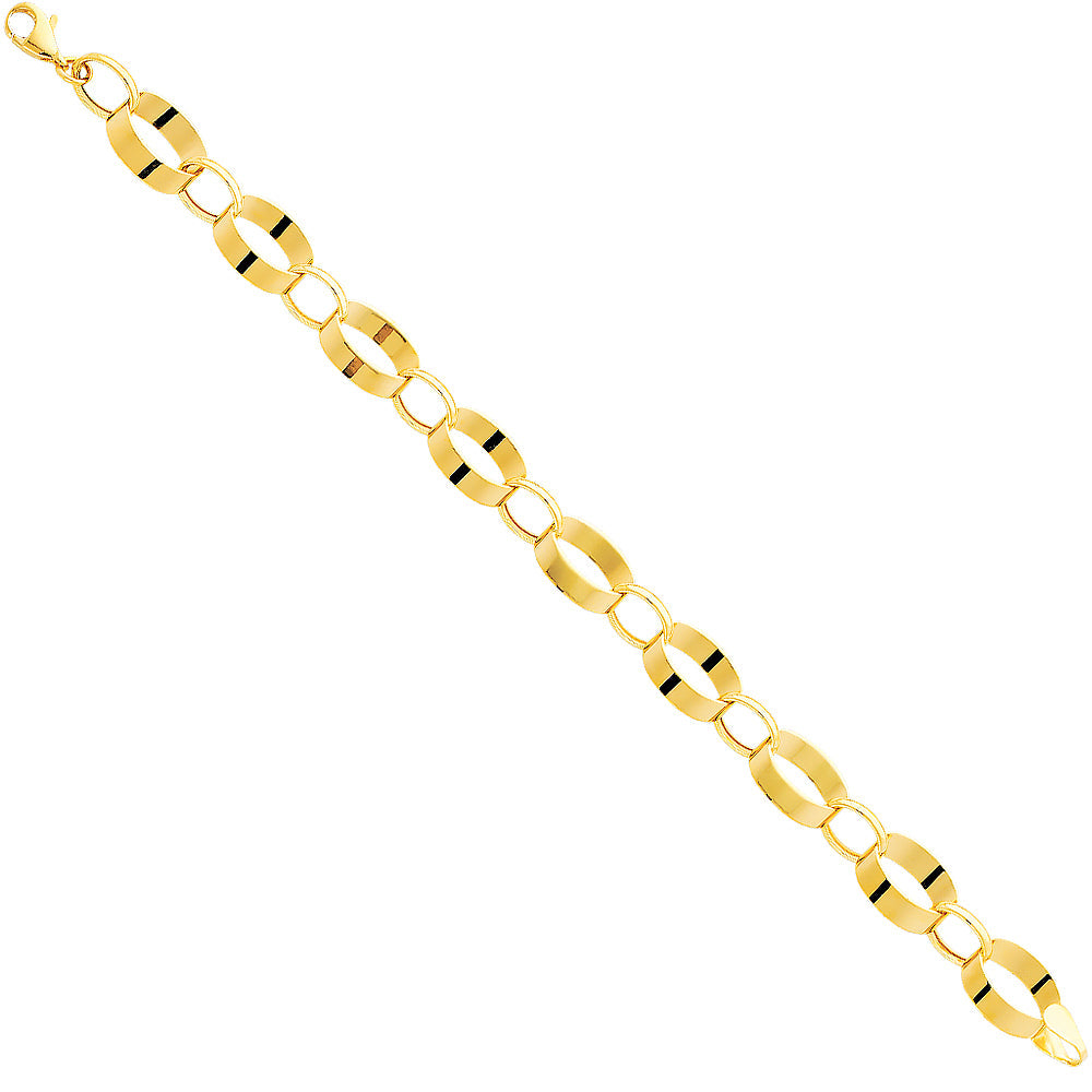 14K Yellow Light Fancy Hollow Bracelet