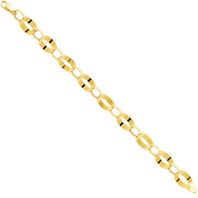 14K Yellow Light Fancy Hollow Bracelet