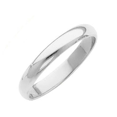 14K White Gold Polished 2mm Plain Regular Fit Wedding Band