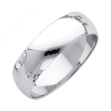 Load image into Gallery viewer, 14K White Gold Polished 6mm Plain Regular Fit Wedding Band