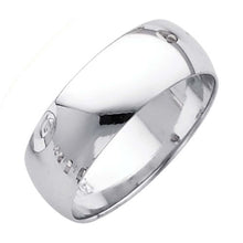 Load image into Gallery viewer, 14K White Gold Polished 7mm Plain Regular Fit Wedding Band