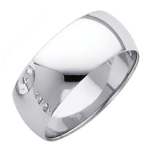 Load image into Gallery viewer, 14K White Gold Polished 8mm Plain Regular Fit Wedding Band