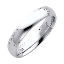 Load image into Gallery viewer, 14K white Gold 4mm Plain Traditional Heavy Weight Comfort Fit Wedding Band