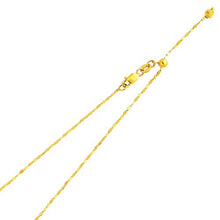 Load image into Gallery viewer, 14K Yellow Gold 1.2mm Lobster Adjustable Pendant Chain With Spring Clasp Closure