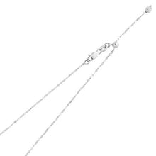 Load image into Gallery viewer, 14K White Gold 1.2mm Lobster Adjustable Twist Pendant Chain With Spring Clasp Closure