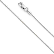 Load image into Gallery viewer, 14K White Gold 0.8mm with Snake Chain With Spring Clasp Closure