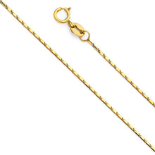 Load image into Gallery viewer, 14K Yellow Gold 1mm Spring Ring Snail Link Chain With Spring Clasp Closure