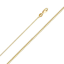 Load image into Gallery viewer, 14K Yellow Gold 0.8mm with Box Chain With Spring Clasp Closure