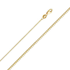 14K Yellow Gold 0.8mm with Box Chain With Spring Clasp Closure