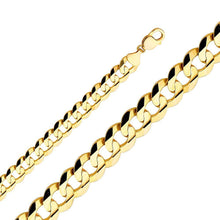 Load image into Gallery viewer, 14K Yellow Gold 14mm Cuban Concave Regular Link Chain With Spring Clasp Closure