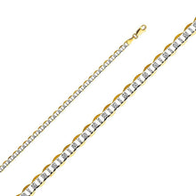 Load image into Gallery viewer, 14K Yellow Gold 4.4mm Lobster Flat Mariner WP Link Chain With Spring Clasp Closure