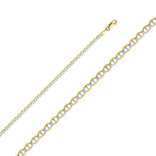 Load image into Gallery viewer, 14K Yellow Gold 3.4mm Lobster Flat Mariner WP Link Chain With Spring Clasp Closure