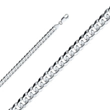 Load image into Gallery viewer, 14K White Gold 6.9mm Lobster Figaro 3? Cuban Concave Regular Link Chain With Spring Clasp Closure