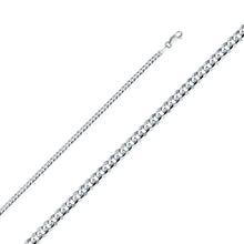 Load image into Gallery viewer, 14K White Gold 3.1mm Lobster Figaro 3? Cuban Concave Regular Link Chain With Spring Clasp Closure
