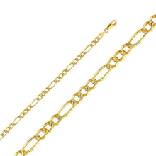 Load image into Gallery viewer, 14K Yellow Gold 4.7mm Lobster Figaro 3? Regular Link Chain With Spring Clasp Closure