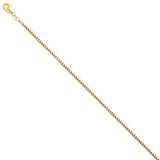 14K Yellow Gold 2.2mm Franco RD Regular Link Chain With Spring Clasp Closure