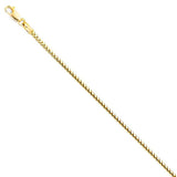 14K Yellow Gold 1.6mm Franco RD Regular Link Chain With Spring Clasp Closure
