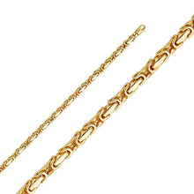 Load image into Gallery viewer, 14K Yellow Gold 4.2mm Lobster Handmade Link Chain With Spring Clasp Closure