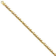 Load image into Gallery viewer, 14K Yellow Gold 6.1mm Lobster Handmade Link Chain With Spring Clasp Closure