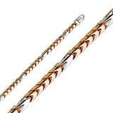 14K 3C Gold 6.1mm Lobster Handmade Link Chain With Spring Clasp Closure