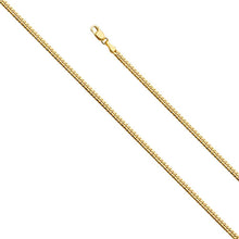 Load image into Gallery viewer, 14K Yellow Gold 2.6mm Box With Tongue Miami Cuban Link Assorted Chain With Spring Clasp Closure