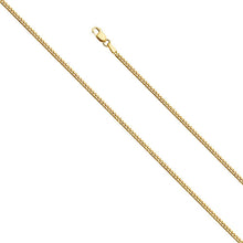Load image into Gallery viewer, 14K Yellow Gold 2.6mm Box With Tongue Miami Cuban Link Assorted Chain With Spring Clasp Closure