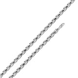 14K Yellow Gold 2.7mm Lobster 8 Side Diamond Cut Hollow Wheat Polished Chain With Spring Clasp Closure