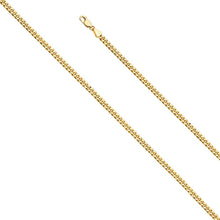 Load image into Gallery viewer, 14K Yellow Gold 3.7mm Lobster Hollow Miami Cuban Polished Chain With Spring Clasp Closure