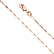 Load image into Gallery viewer, 14K Rose Gold 0.8mm Lobster Box Assorted Chain With Spring Clasp Closure - silverdepot