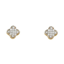 Load image into Gallery viewer, 14K Gold 7mm CZ Earrings - silverdepot