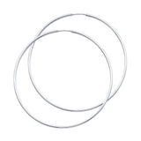 14K White Gold 1.5mm Hoop Earrings