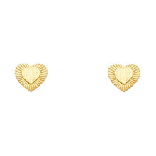 Load image into Gallery viewer, 14K Yellow Gold 8mm Heart Post Earrings