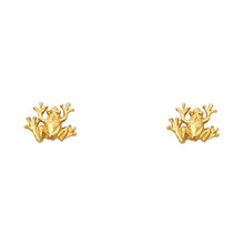 Load image into Gallery viewer, 14K Yellow Gold 8mm Frog Post Earrings