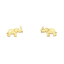 Load image into Gallery viewer, 14K Yellow Gold 7mm Elephant Post Earrings