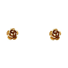 Load image into Gallery viewer, 14K Pink Gold 7mm Flower Post Earrings - silverdepot
