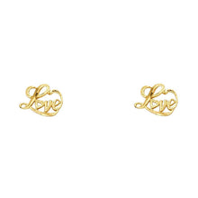Load image into Gallery viewer, 14K Yellow Gold 8mm Love Post Earrings