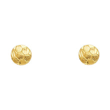 Load image into Gallery viewer, 14K Yellow Gold Soccer Ball Post Earrings