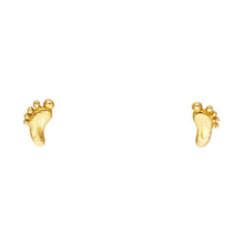 Load image into Gallery viewer, 14K Yellow Gold 5mm Foot Post Earrings