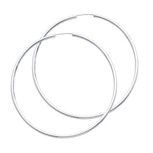 Load image into Gallery viewer, 14K White Gold 2mm Hoop Earrings