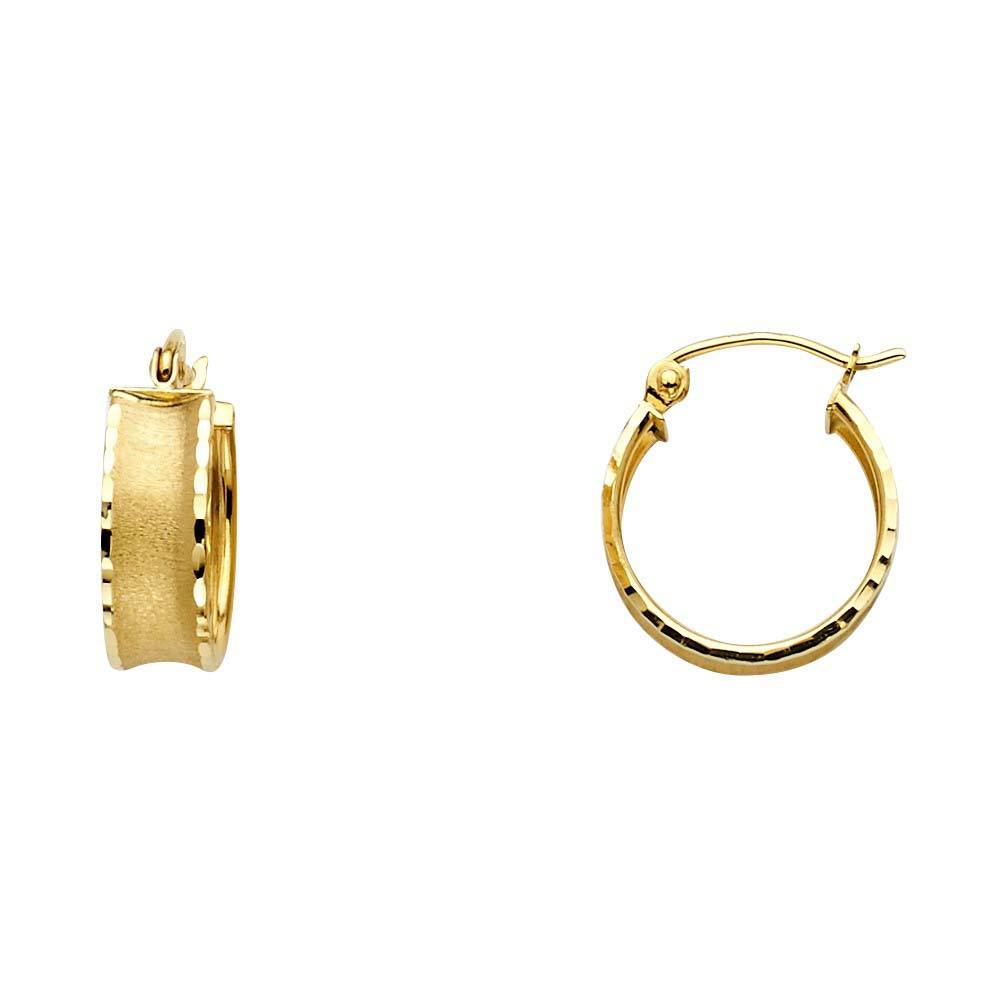 14K Yellow Gold 5mm Small Polished Hoop Earrings