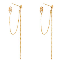 Load image into Gallery viewer, 14K Yellow Gold Screw Back Hanging Earrings