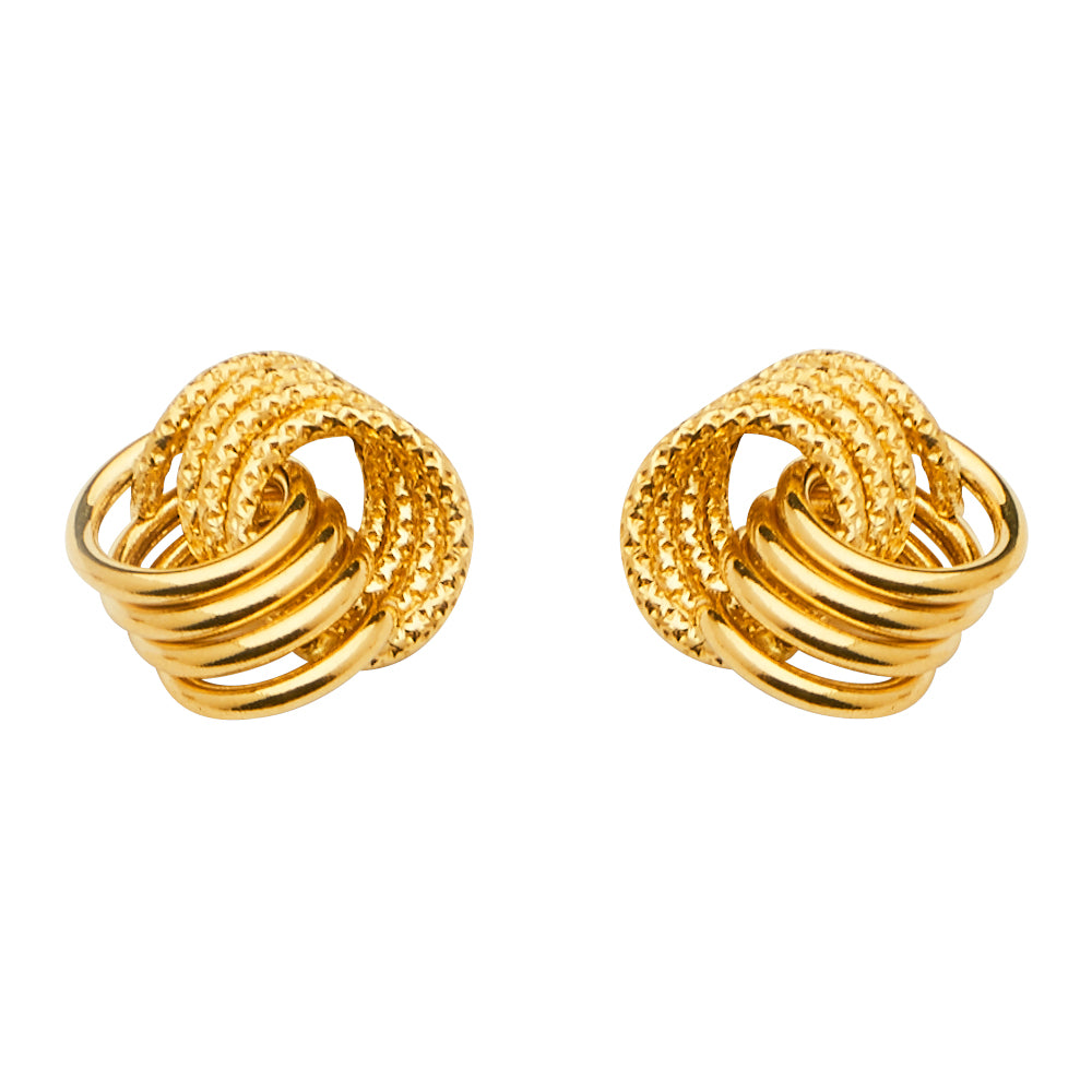 14K Yellow Gold Assorted Earrings With Push Back