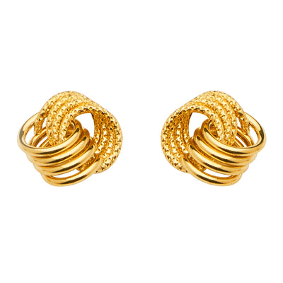 14K Yellow Gold Assorted Earrings With Push Back