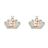 14k Tri Color Gold Assorted Earrings With Push Back