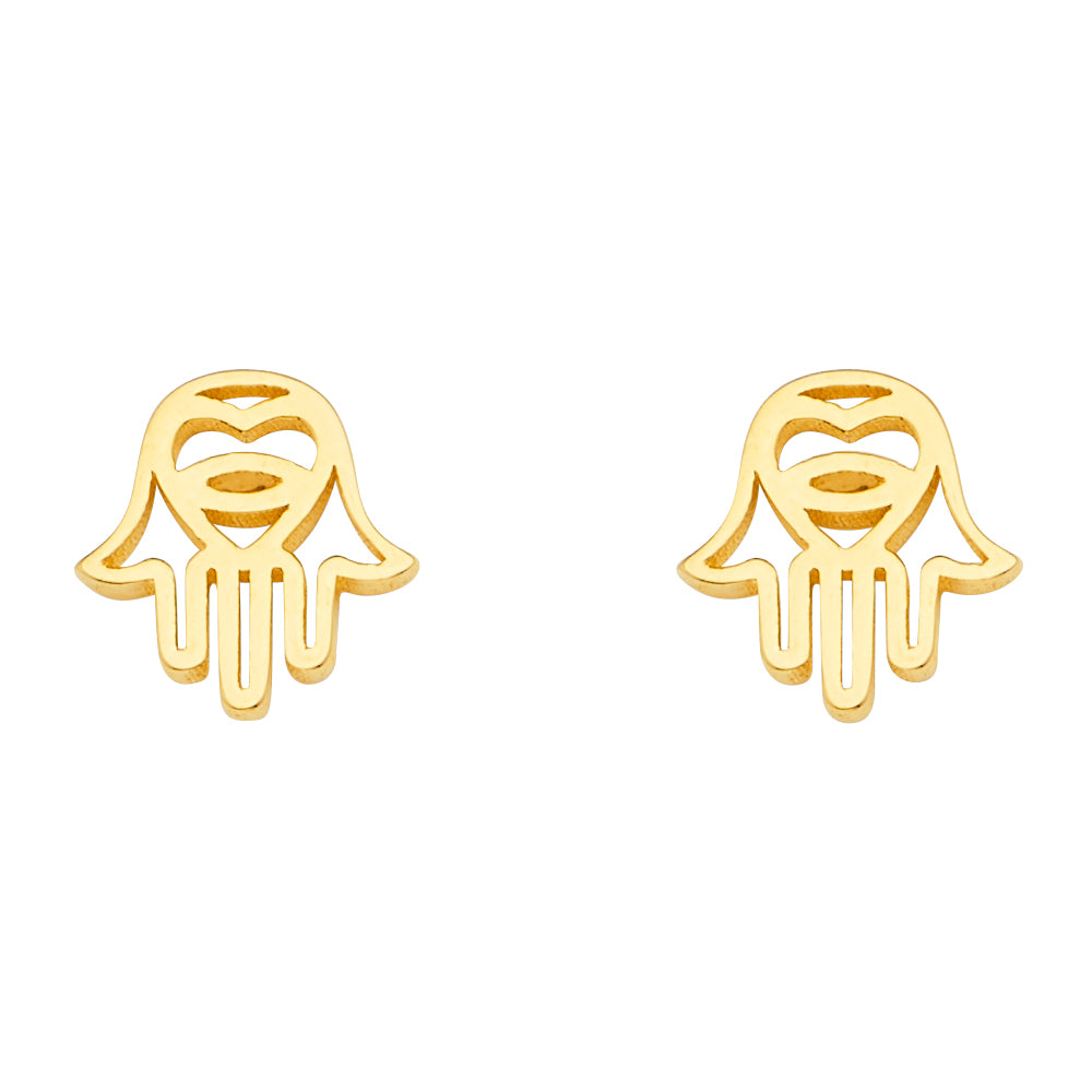 14k Yellow Gold Assorted Earrings With Push Back