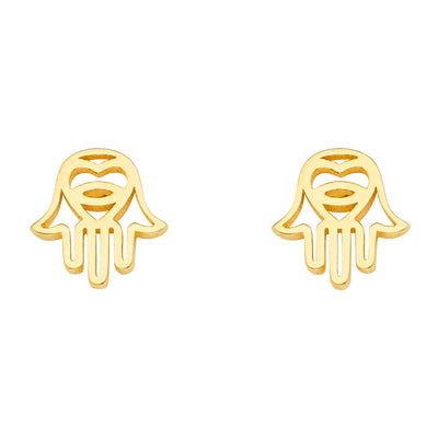 14k Yellow Gold Assorted Earrings With Push Back